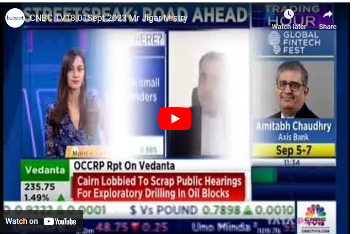 Jigar Mistry 01 09 2023 CNBC TV18