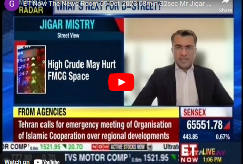 ET NOW JIGAR MISTRY 09 OCT 2023